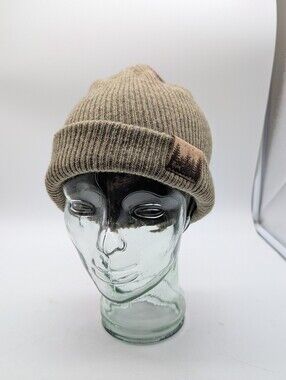 Rustek Portland 100% Merino Wool Beanie Eco-Friendly Cork Tree Tag Heather Olive
